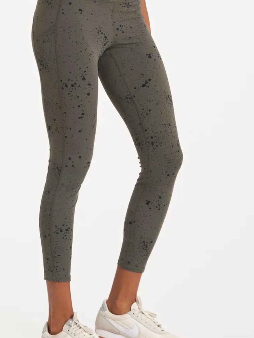 Vuori Olive Green Speckled Leggings